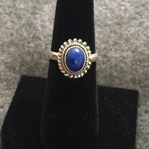 Lapis size 7 sterling ring